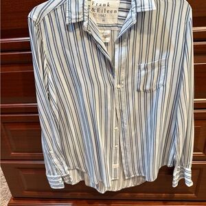 Frank & Eileen Men's Inspired Shirt with Blue and White Stripes